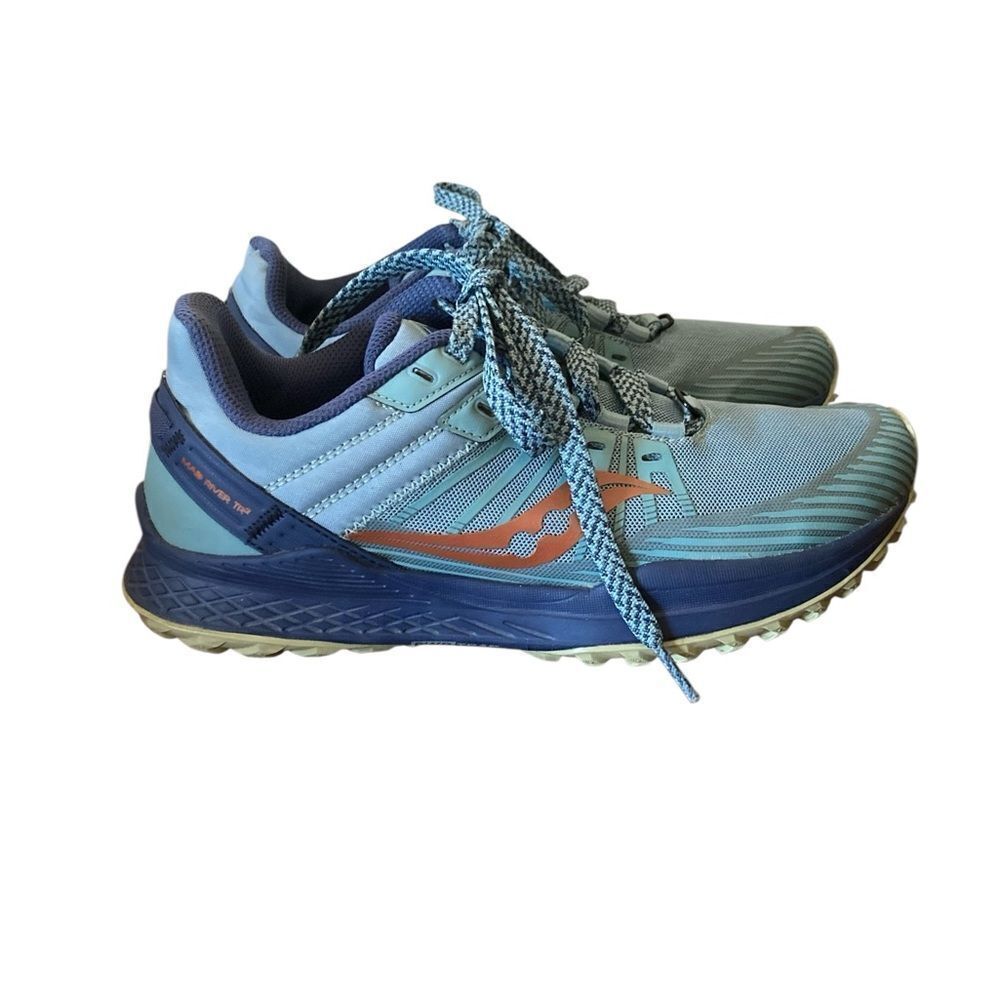 Saucony Women's Size 8 Athletic Shoes in Blue and White - Picture 2 of 12